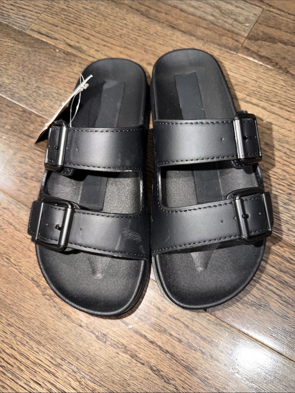 Earthing Aspen Slides Black Double Buckle Grounding Sandals NWT Women’s 6